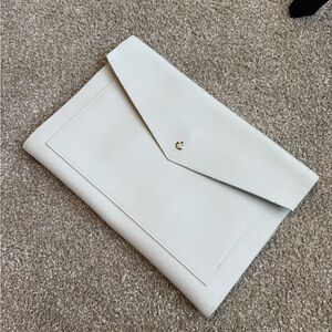 Elegant White Envelope Clutch
